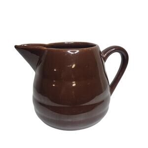 Bauer Vintage Brown Beehive 5" Tall Pitcher Used